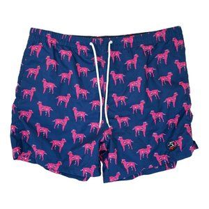 Swim Stuff‎ Southern Proper Men's Trunks Blue And Dogs Prints Size XL